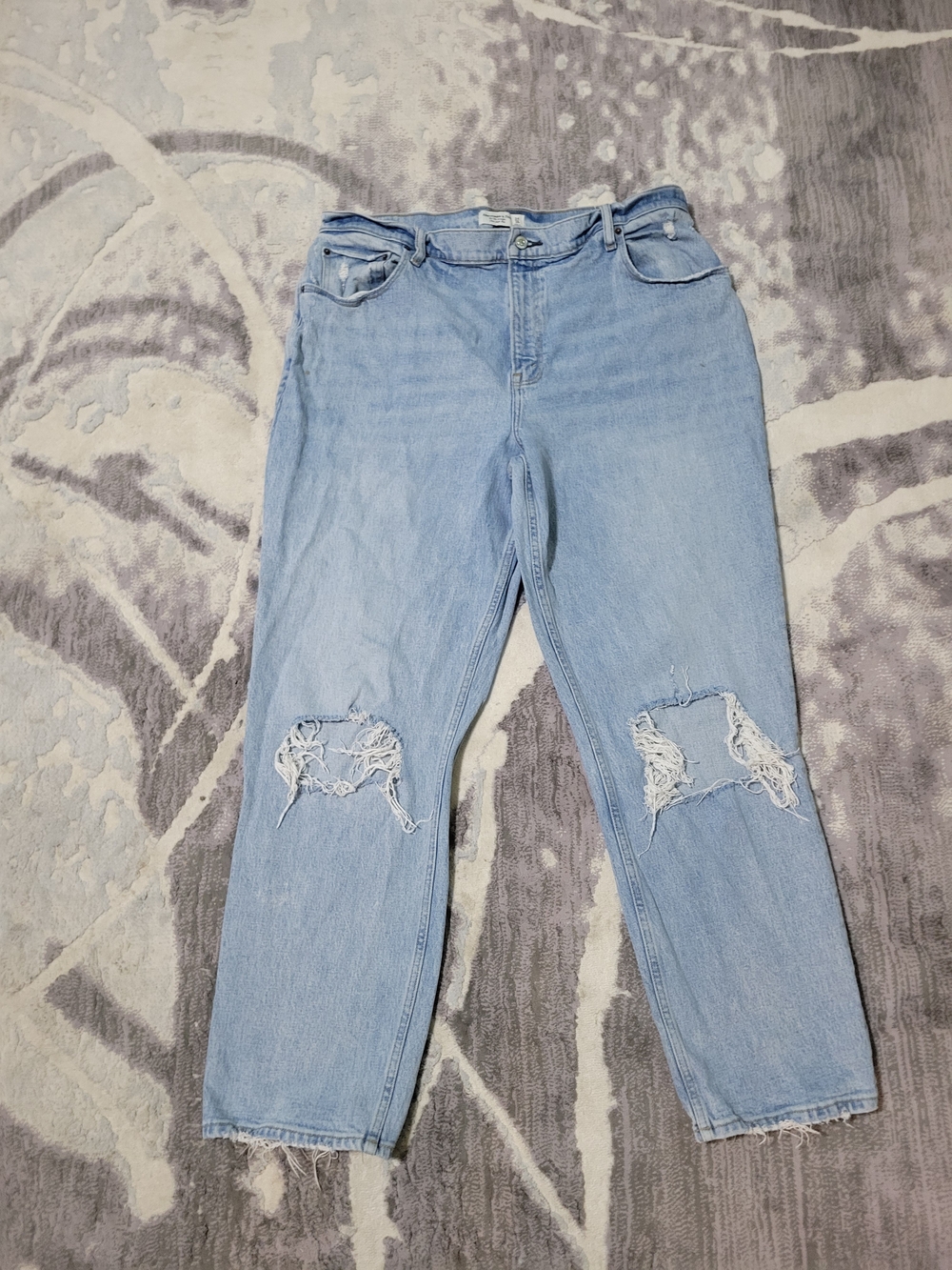 Abercrombie & Fitch The 90's Straight high-rise Light Blue Women Jeans Size 34
